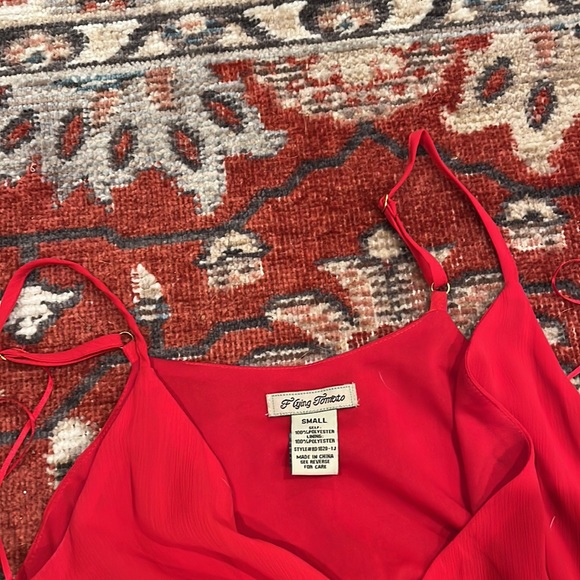 Red floor length dress - Picture 6 of 6